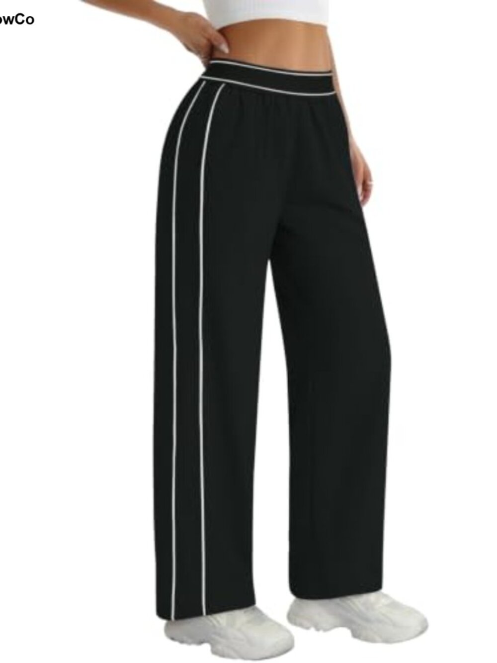 Womens Parachute Pants Baggy Wide Leg Track Sweatpants Nylon